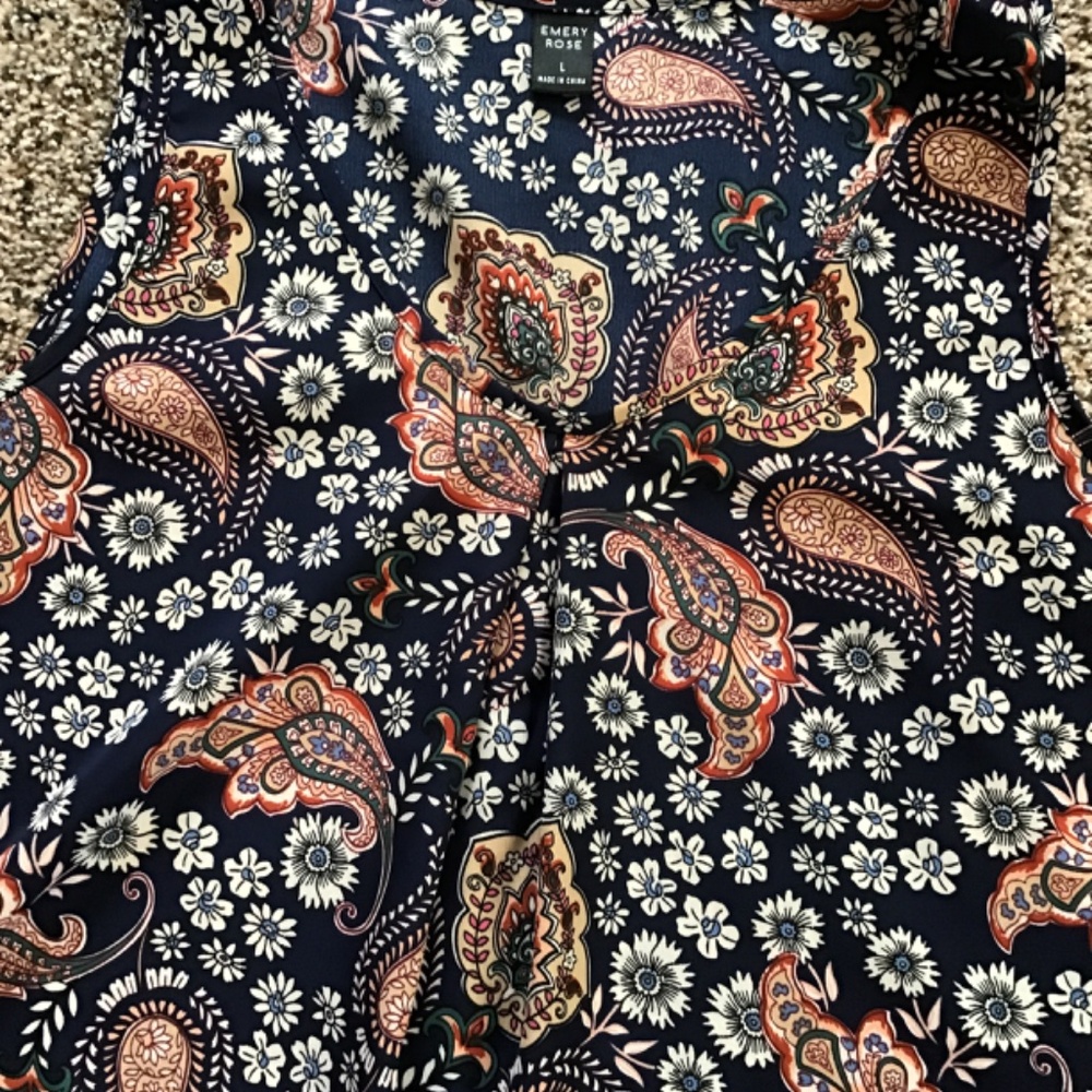 Emory Rose Sleeveless Blouse Sz L - Picture 3 of 7